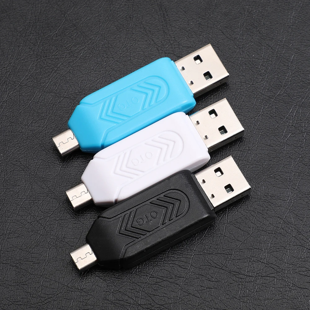 Micro USB 2 в 1 OTG кардридер Type-C3.0 Поддержка TF карта рекордер телефон карта памяти вращающийся кардридер синий