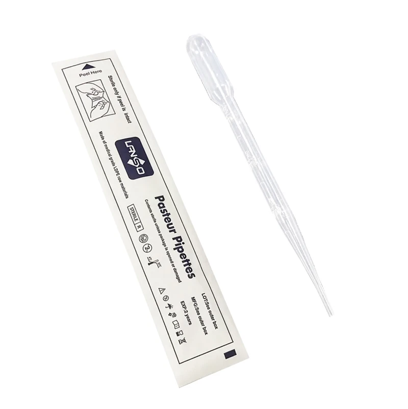 

Pipette pasteurization pipette laboratory special disposable plastic dropper Dropper 1ml sterile PE material 120 pieces / box