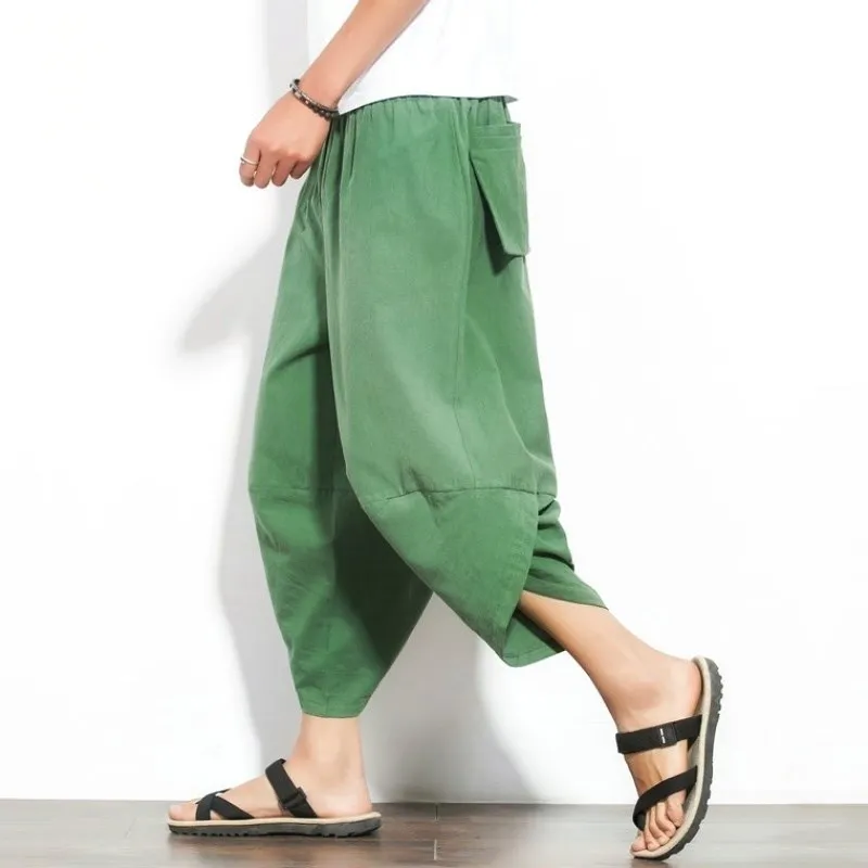 Maxi 5XL Men's Cotton Beach Shorts New Fashion Summer Casual Hip Hop Vintage High Waist Cotton Breathable Soft Loose Short Pants