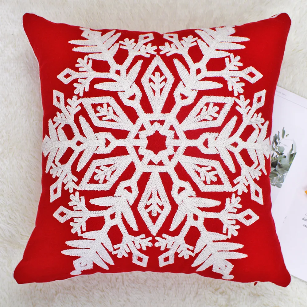GGGGGO домой Рождественская подушка крышка вышитые декоративная наволочка для подушки, декоративная подушка, чехол для дивана дома размером 45*45 см
