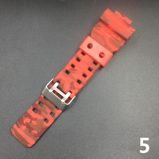 Strap For Casio G-Shock GA-110 100 GA-200 GD-120 GW-8900 GR-8900 GLS100 Resin Camouflage Replacement Rubber Watch Band