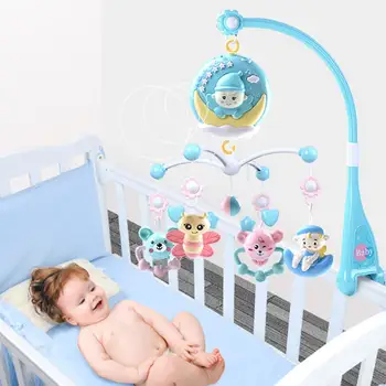 

Rotating Bed Bell Musical Crib Mobiles Toy Holder Projector Hanging Rotating Rattle For Baby Boy Girl Toys Supplies
