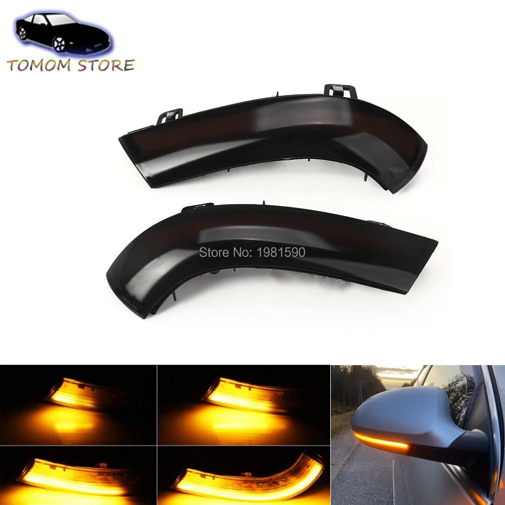 

2x LED Turn signal indicator water flowing Side wing mirror lights for VW Golf 5 MK5 GTI MK5 EOS Passat Jetta Skoda Superb
