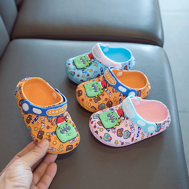 

Baby Boy Sandles Summer Season 1-6 Years Old Girls Indoor Children's Home Porous Shoes Infant Non-Slip Boy Slipper Multiple Wear