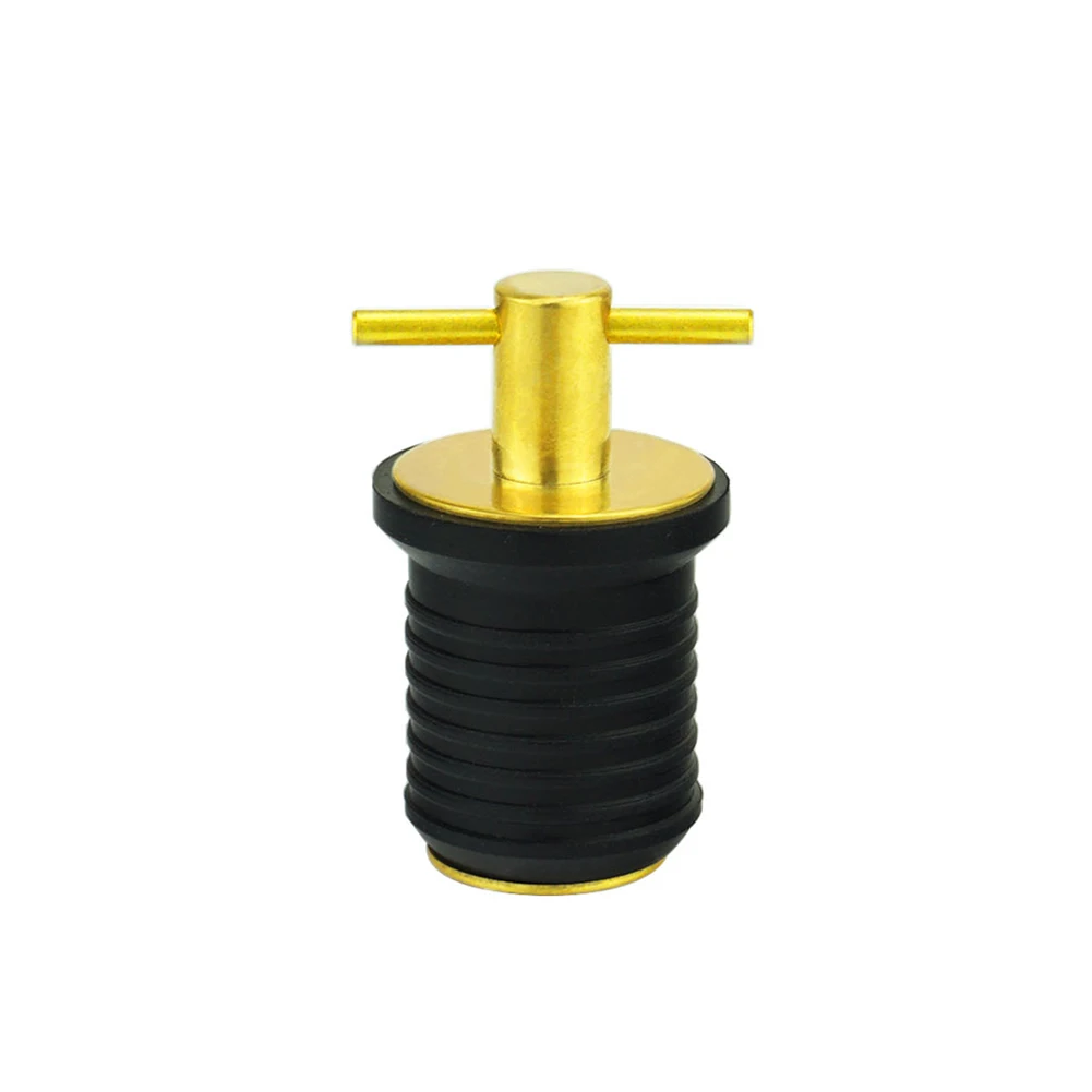 1 Inch Adjustable Outdoor Yacht Boat Accessory Watertight T-Handle Drain Plug Ship Rubber Brass Portable Deck Shock Resistant | Автомобили