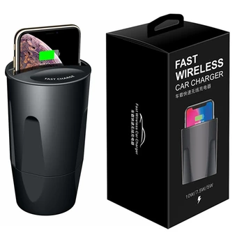 

Fast Wireless Car Charger Cup for SamsungS10/S9/S8/Note10 10W Qi Wireless Charging Car Cup for iPhone11Pro/XsMax/Xr/8Plus