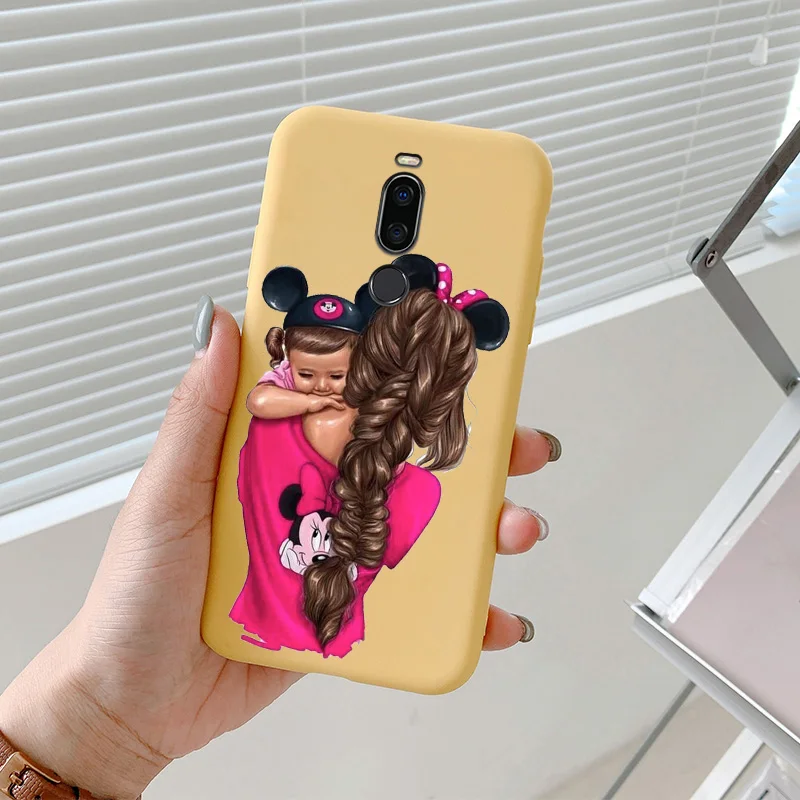 meizu cover For Meizu Note 8 Case Mother And Daughter Phone Cover For Meizu Note 9 Shell Painted Silicone Phone Protection Cover cases for meizu belt Cases For Meizu