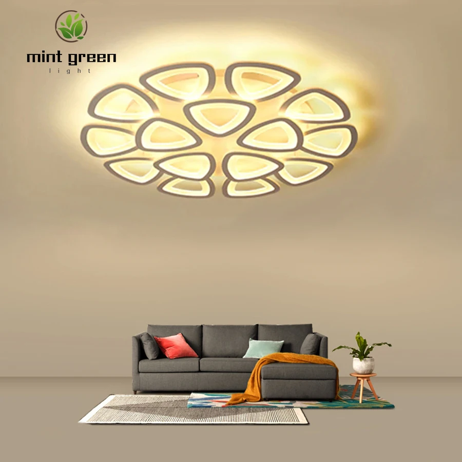 

LEDs chandelier with Remote Control Dimmable acrylic lights For Living Room Bedroom Home lighting ceiling Fixtures