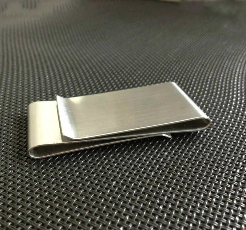 

Stainless Steel Silver Color Slim Money Clip Purse Wallet Credit Card ID Holder