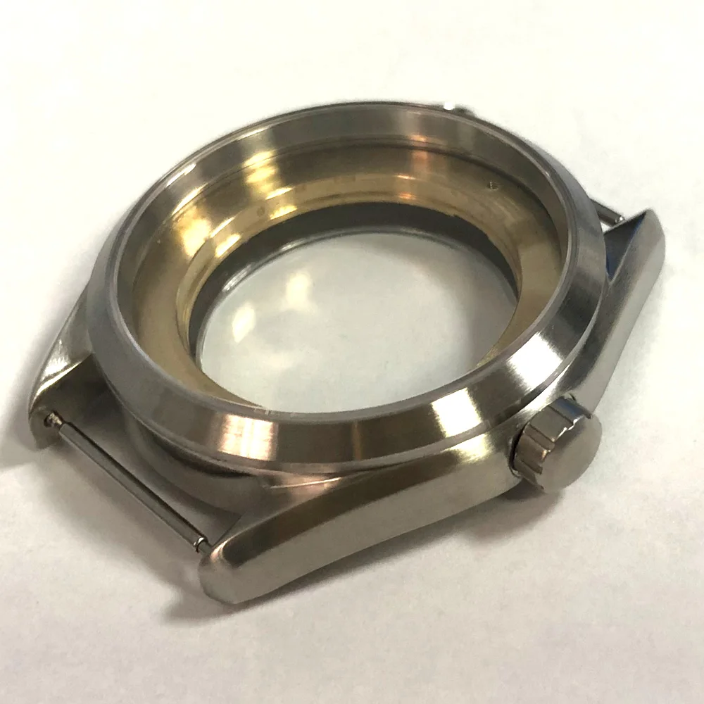 

new arrival 2019 corgeut 41mm Brushed Sliver Watch Case Fit ETA 2836,Mingzhu/DG 2813/3804,Miyota 8205/8215 Movement