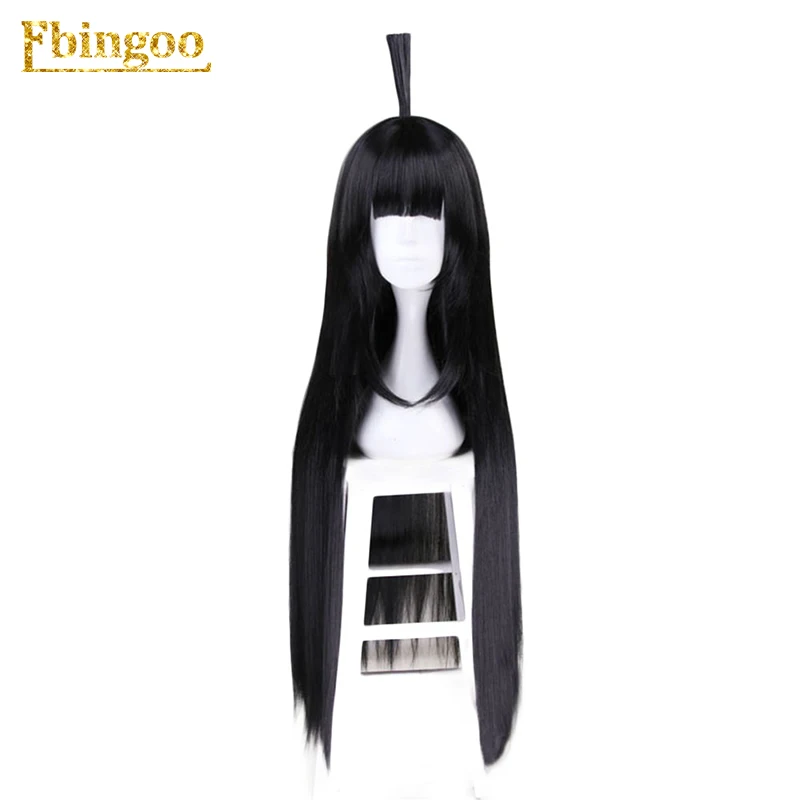 Ebingoo Kalie парик аниме Aotu World длинный прямой черный синтетический парик для косплея с челкой женский костюм на Хэллоуин вечерние парик