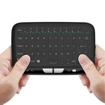

H18 2.4Ghz Wireless Mini Keyboard USB Full Screen Large Touchpad Air Mouse For Windows & Android System Game Keyboards Hot sale