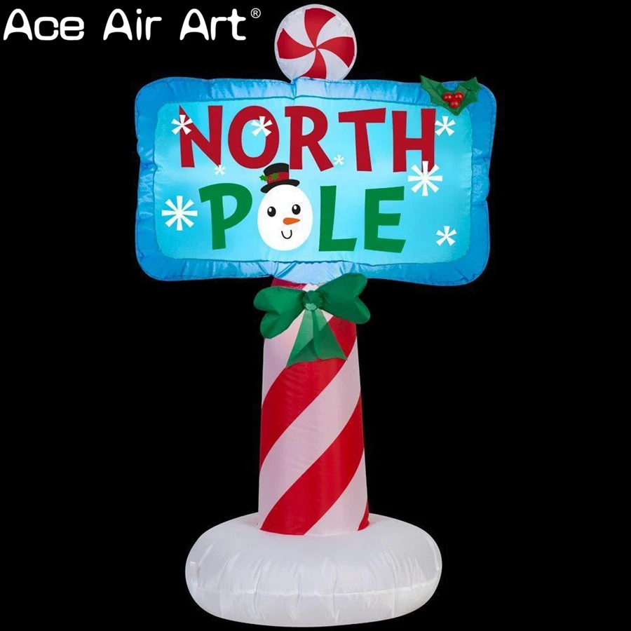 Light Up North Pole Sign Clipart