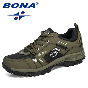 

BONA 2020 New Designers Nubuck Outdoor Hiking Jogging Sneakers Men Comfortable Walking Sport Shoes Man Basket Zapatillas Hombre