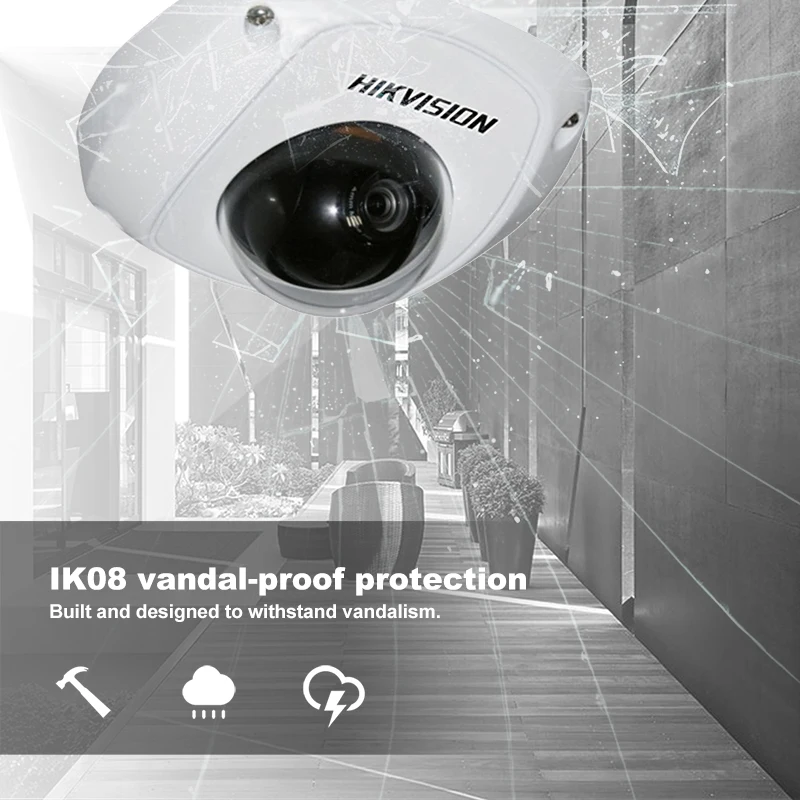 Hikvision DS-2CD2542FWD-IS 4MP купольная POE ip-камера с аудио домашней/наружной безопасности ИК 30 м CCTV видеонаблюдение H.264