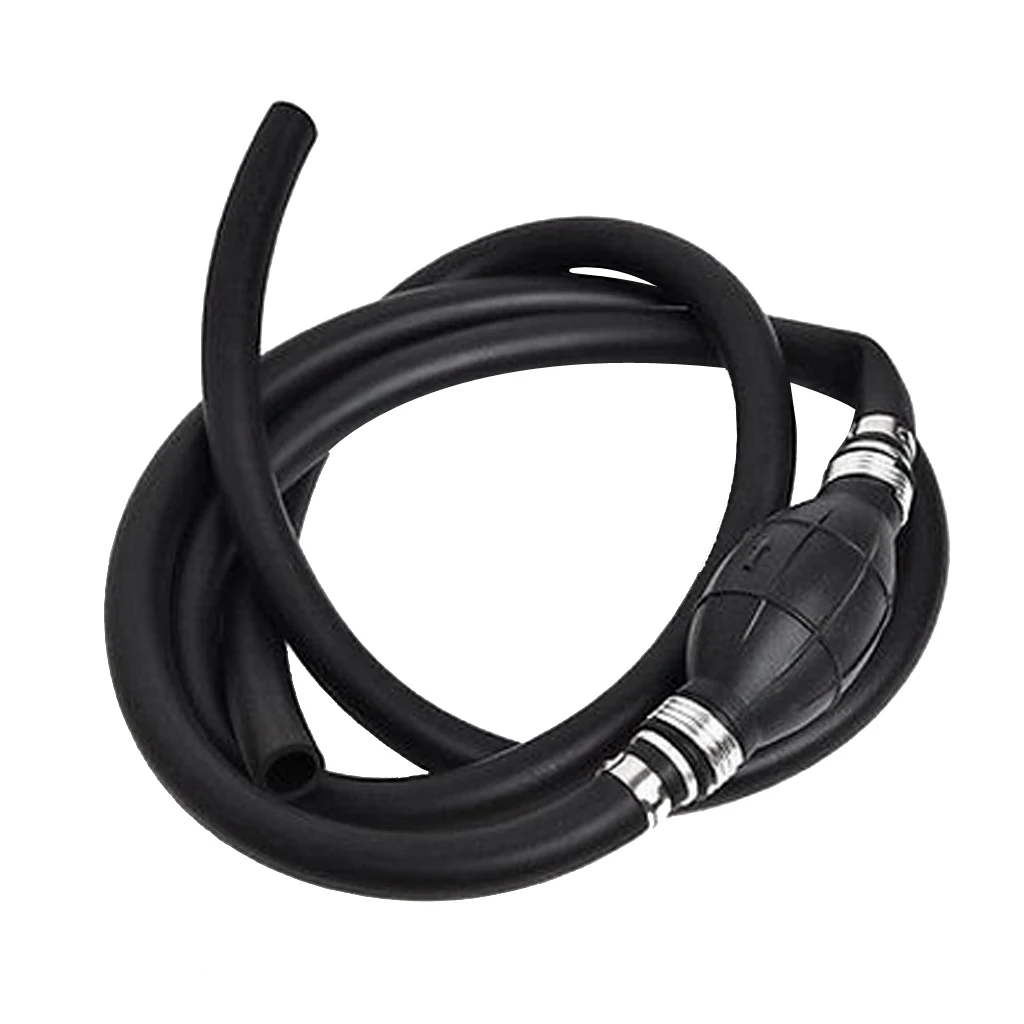 Fuel Line Assembly 1/4inch 6mm Hose Fuel Assembly with Primer Bulb Steel Hose Clamps for Marine Outboard Boat Motor RVs-6FT