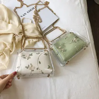 

Transparent Handbag Shoulder Bag for Women Girls Chain Satchel Purse Clutch Crossbody Tote C90E
