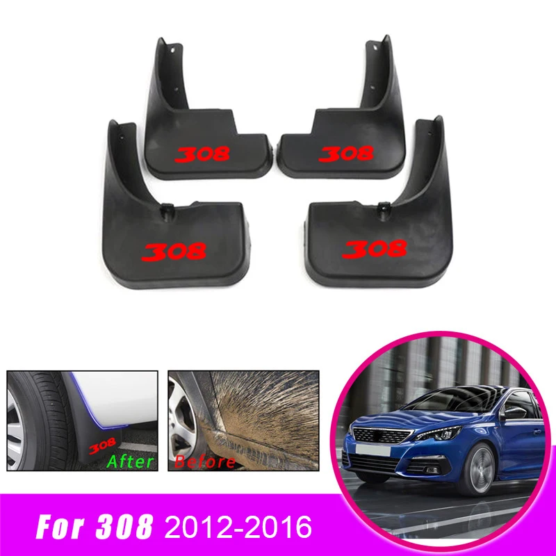 Mudguards For Peugeot 308 Mk2 Hatch Hatchback 2014~2021 Accessories 2015  2016 2017 2018 2019 2020 Mud Flaps Splash Guards Fender - AliExpress