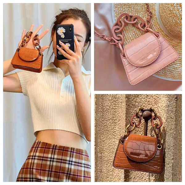 

Lipstick Acrylic Chain Shoulder Messenger Bag