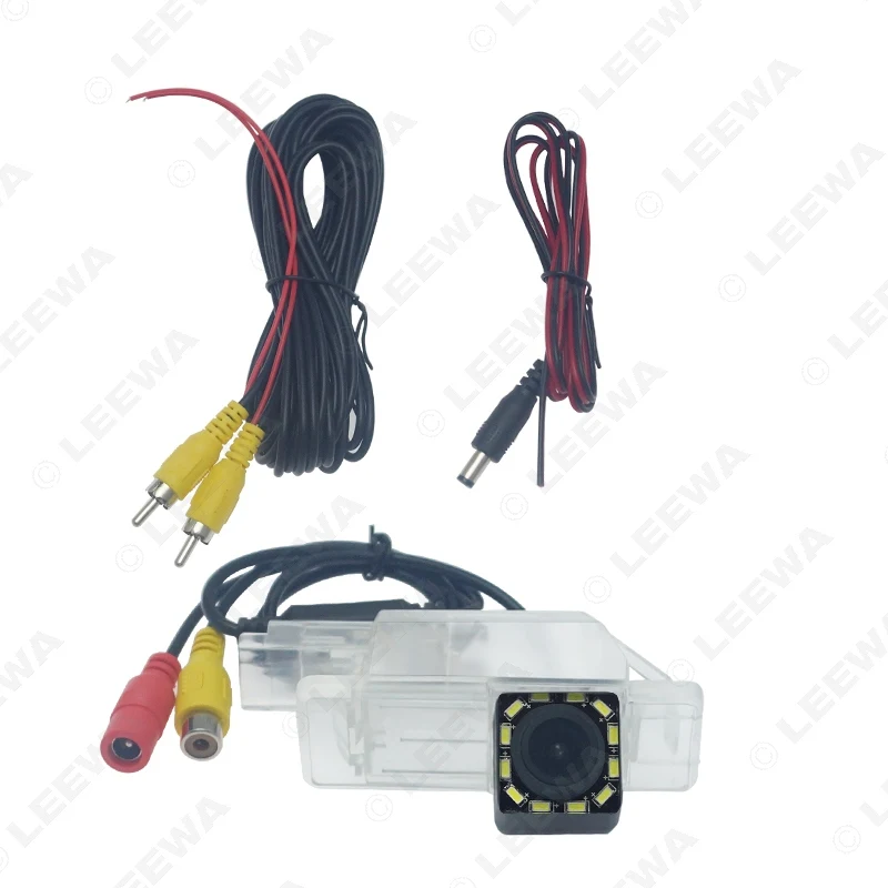 LEEWA HD Автомобильный специальный резервная камера заднего вида Камера с 4LED/8LED/12LED свет для peugeot 301/308/408/508 Реверсивный Камера