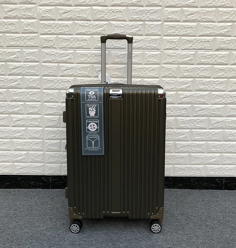 20/26/30 inch checked Luggage with Spinner Wheels - Цвет: Olive green