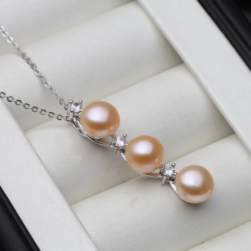 2021 Fashion Freshwater Natural Black Pearl Pendant Women,Wedding White 925 Sterling Silver Necklace Fine Jewelry2021 Fashion Freshwater Natural Black Pearl Pendant Women,Wedding White 925 Sterling Silver Necklace Fine Jewelry