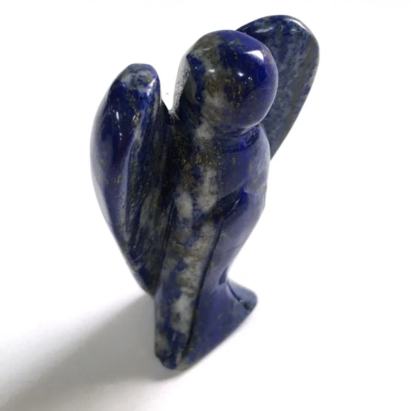 Высокое качество 3 дюймов Lapis Lazuli ангел с украшением в виде кристаллов для украшения интерьера дома украшение для Рождественский подарок или коллекция XYW