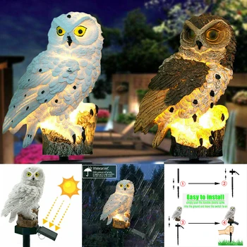 

2019 Owl Solar Lights LED Garden Lights Solar Night Lights Owl Shape Solar-Powered Lawn Lamp Waterproof IP65 Outdoor Light