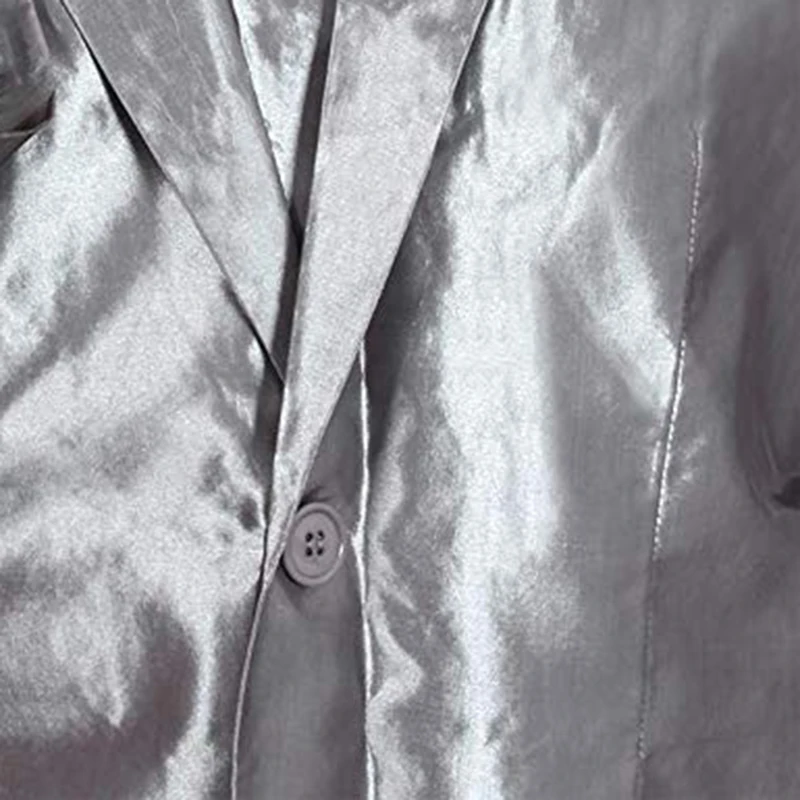 Silver Two Buttons Mens Party Suit Solid Color Leisure Suit for Holiday Party Two Pieces Suit Jacket with Tie& Pants