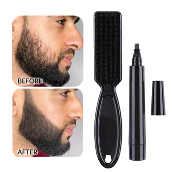 Men Beard Growth Pen Facial Hair Moustache Repair Shape Regrowth Pen Beard Enhancer Nourish Shaping Anti Hair Loss Styling Kit