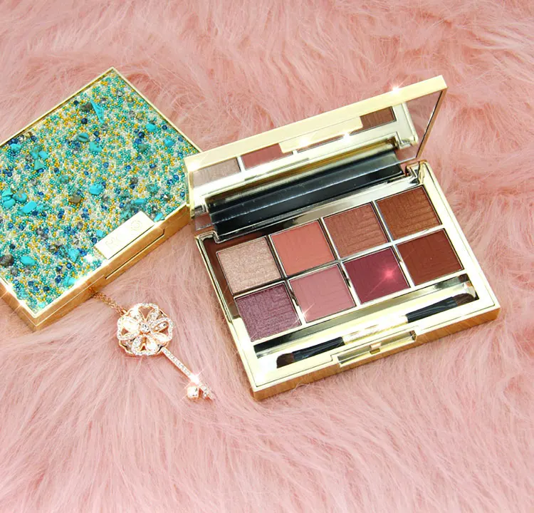 

HOJO Starry Sky Shinny Eyeshadow Palette 8Color Waterproof Eye Shadow Powder Matte Crystal Eyeshadow Cosmetic Nude Makeup HOT