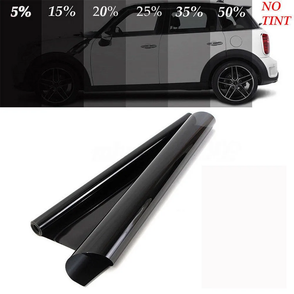 

Black Car Window Foils Tint Tinting Film Roll 50% VLT Auto Home Window Glass UV Protector Sticker Films Protection Sunshade