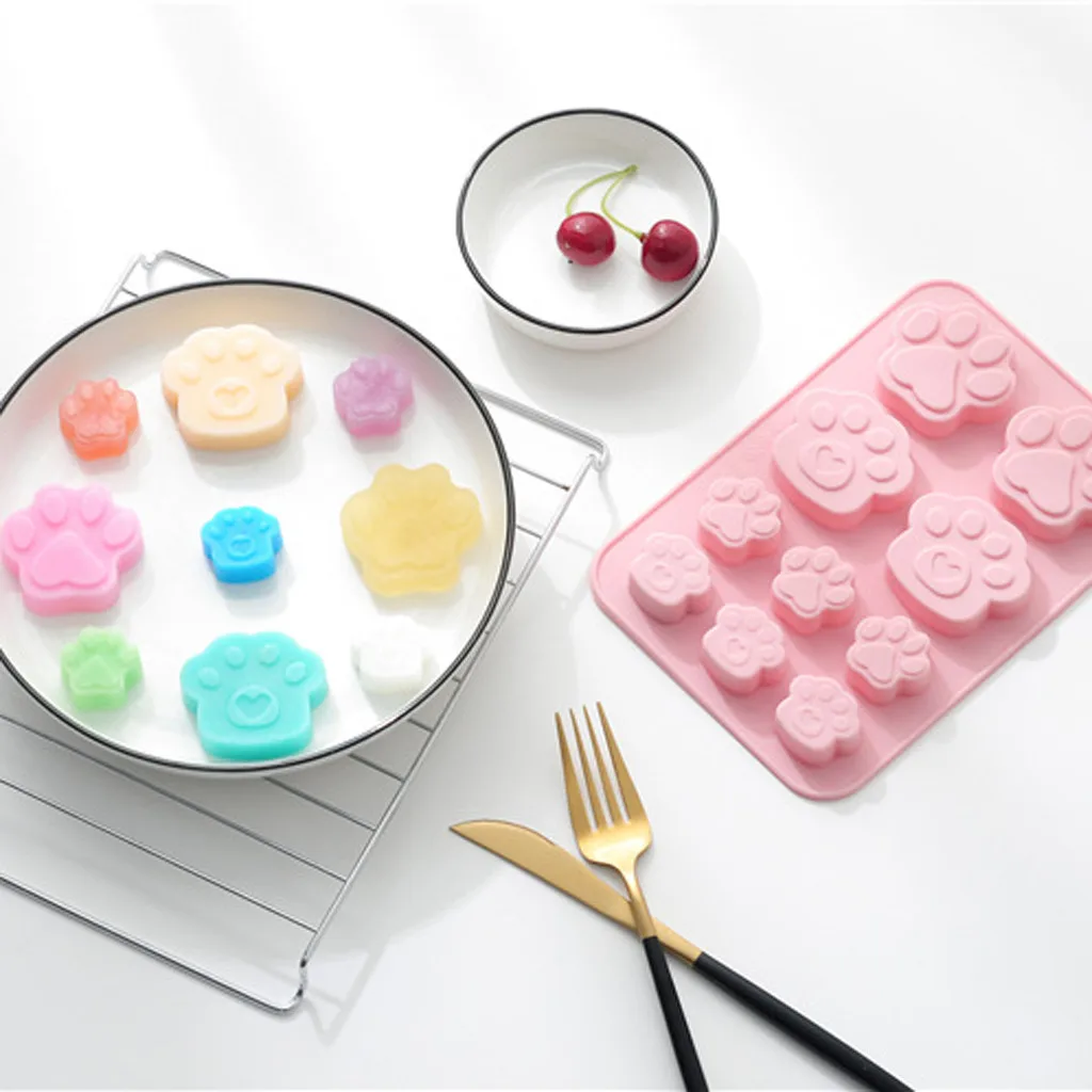 

silicone molds Footprint Shape for crafts 3d molds for baking treat children birthday Chocolate soap cake decorating tool F727