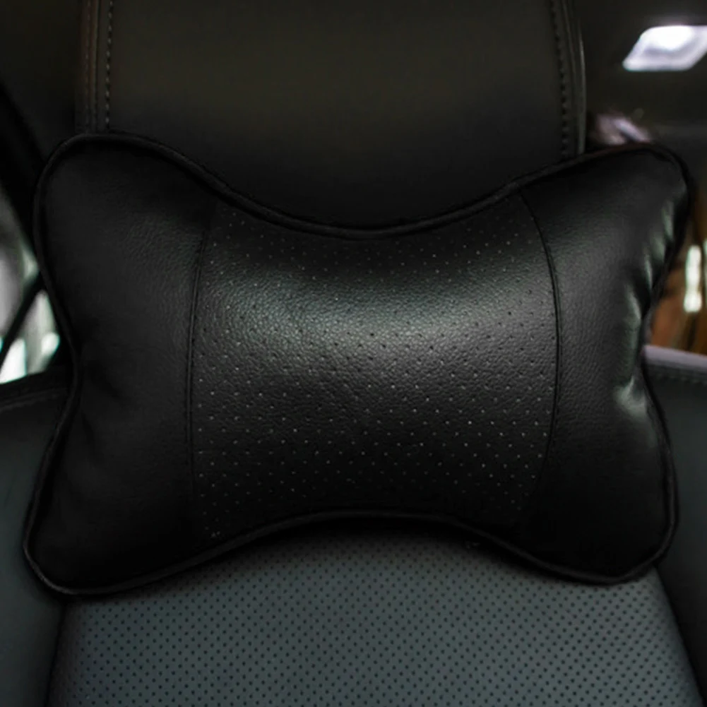 PU Elastic Strap Neck Support Pillow Fatigue Relieve All Season Cushion Durable Headrest Car Seat Supplies