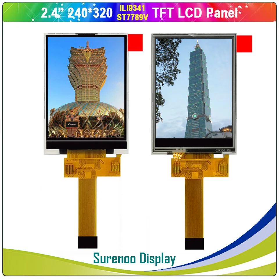 

2.4" inch 240*320 18P/0.5 Insert Serial SPI TFT LCD Module Display Screen LCM Build-in ILI9341 ST7789V w/ Resistive Touch Panel