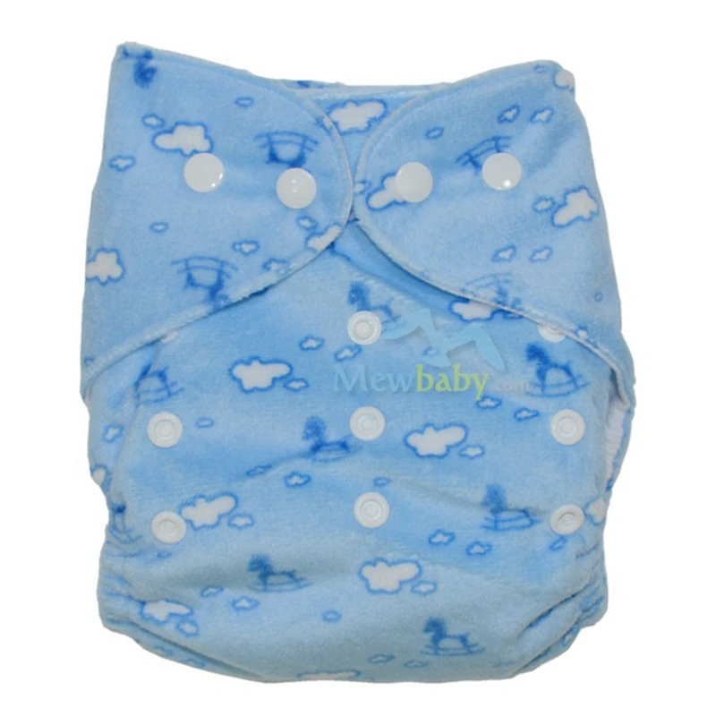 

One Size Fits All Waterproof Minky Cloth Diaper PUL Baby Pocket Diaper Cover with 1pc 3-layer Microfiber Insert ER18