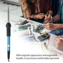 

12pcs/set 110V 220V Electric Soldering Iron Temperature Welding Heater Plastic Handle Portable Hand with 5 Tips
