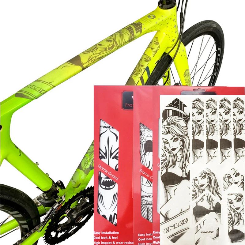 

VXM 3D MTB Mountain Bike Frame Protection Stickers Wear-Resistant Anti-Skid Waterproof Protector Bicycle Paster Guard Cover