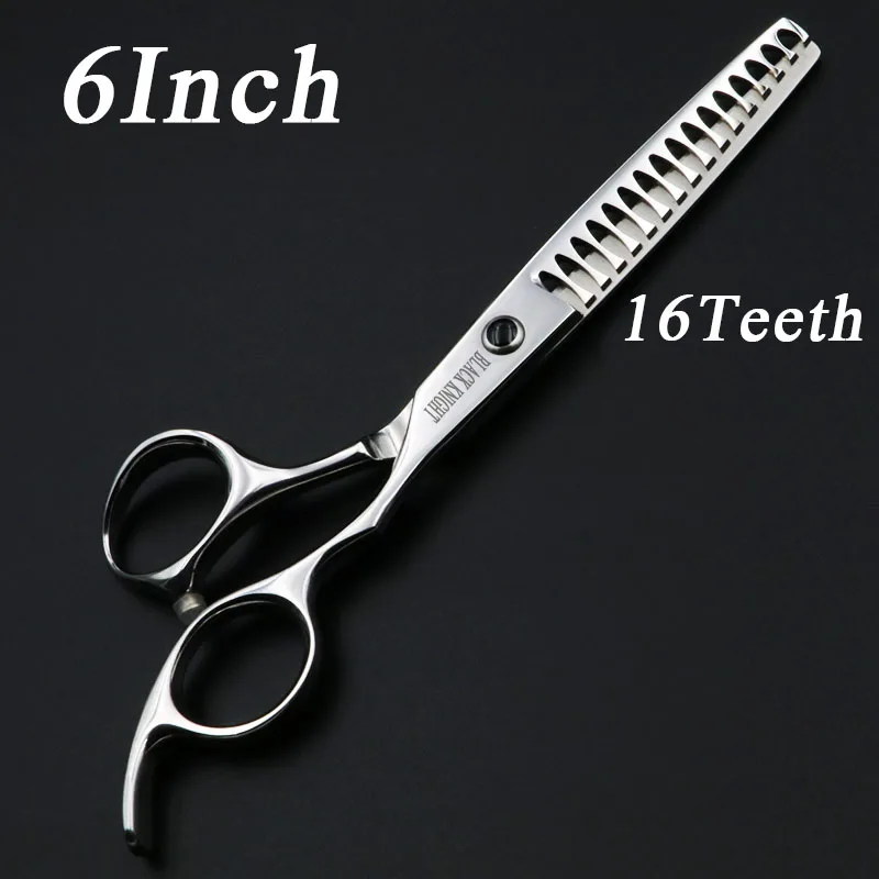 

6 Inch Professional Pet Scissors Dog Grooming Thinning Shears Kit for Animals Japan440C 16 Teeth High Quality Personality