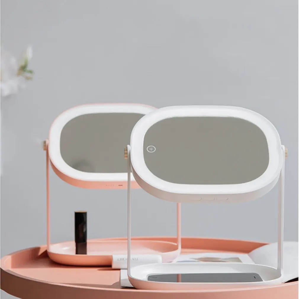 

Multi-function LED Makeup Mirror Table Lamp Desktop Vanity Mirror Bed Storage Night Light Princess Makeup Mirror Led Light