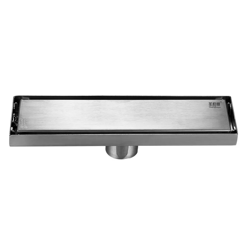 

304 Stainless Steel Lengthen Shower Room Large Displacement Deodorizing Anti-Blocking Rectangular Embedded Hidden Floor Drain