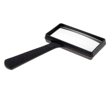 

2 Pieces Rectangular Handheld and Hand Free Magnifying Glass, Magnifier Lens for Coins, Jewelry, Reading, Stamps, Hobbyists
