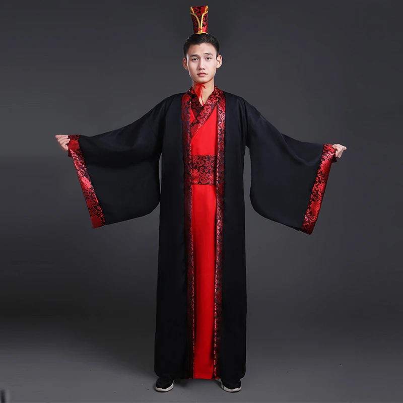 Tangsuit Dynasty Hanfu платье для мужчин традиционная китайская азиатская одежда Танцевальный Костюм праздничные наряды Национальный древний Косплей - Цвет: Color 2 Suit