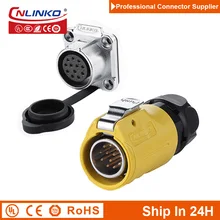 

Cnlinko LP20 Waterproof 12Pin 20mm Cable Power Signal Connection Soldering Connector for Auto Solar Outdoor Monitoring System