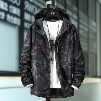 

Plus 10XL 9XL 8XL 7XL 6XL 5XL Spring Autumn Mens Casual Camouflage Hoodie Jacket Men Clothes Men's Windbreaker Coat Male Outwear