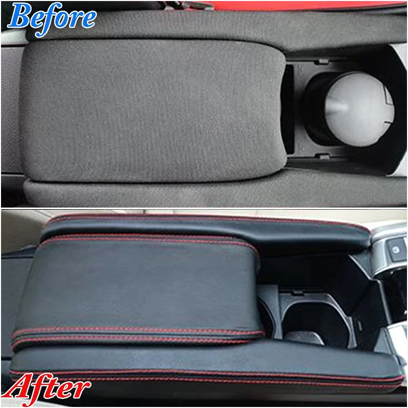 3PCS PU Leather Car Center Armrest Box Case Cover Trim Cushion Pad Suitable For Honda Civic 2016 2017 2018 Interior Accessories 3PCS PU Leather Car Center Armrest Box Case Cover Trim Cushion Pad Suitable For Honda Civic 2016 2017 2018 Interior Accessories