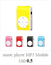 Usb HiFi музыкальный плеер MP3 walkman воспроизводительный клип mp3-плеер Поддержка SD TF карта 32 Гб спортивный музыкальный медиа встроенный динамик