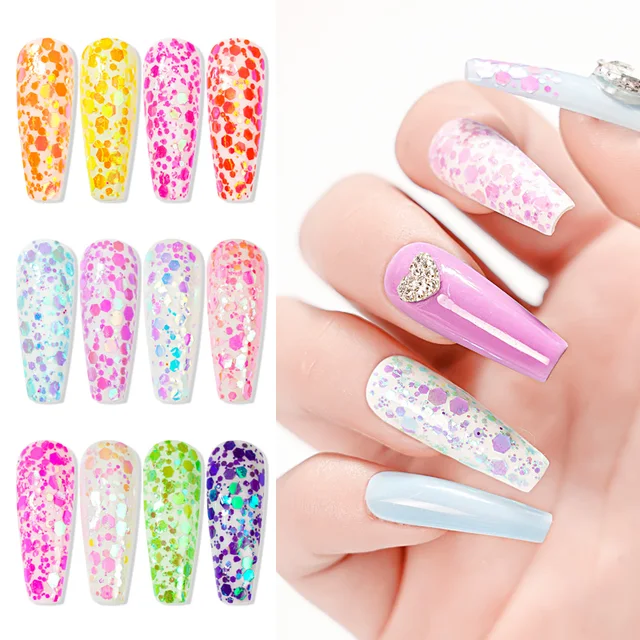 50g Polvere Glitter Oro - 4 Misure (0.2mm, 1mm, 2mm, 3mm) Per Resina, Nail Art, Trucco E Craft - Foto 11