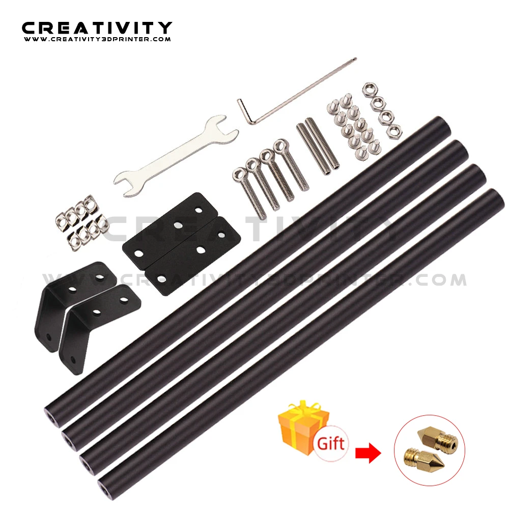 3d printed brushless motor upporting Rod Set Tool 3D Printer Pull Rod Kit Upgrade Black Supporting Aluminum Profile Set for CR10S/10S4/10S5/TEVO/CR10 precisioncore printhead