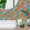 10pcs/set Mandala Style Crystal Hard Tiles Ceramics Wall Sticker Kitchen Wardrobe Home Decor Art Mural Peel & Stick Wall Decals ► Photo 2/6